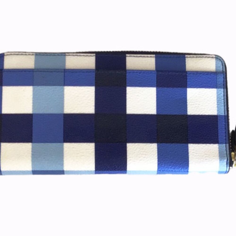 KATE SPADE- Neda Grove Street Wallet in PACIFIC GINGHAM - Picture 6 of 6